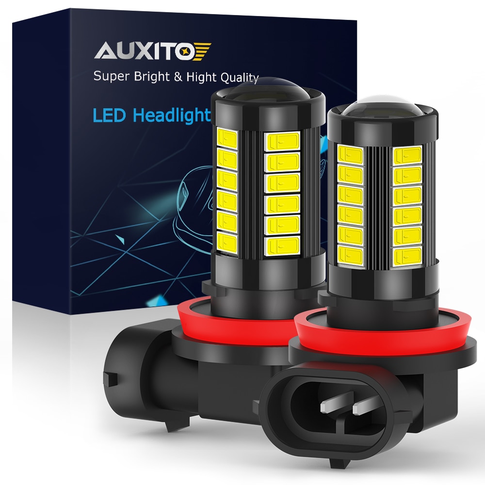 AUXITO 2x H10 H11 LED Ȱ, H8 H11 H9 5630 33SMD ..